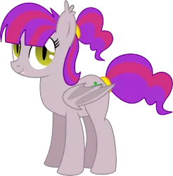 Size: 6565x6684 | Tagged: safe, artist:cyanlightning, derpibooru import, oc, oc:mulberry leaves, unofficial characters only, bat pony, absurd resolution, bat pony oc, fangs, female, folded wings, looking at you, mare, simple background, solo, .svg available, transparent background, vector