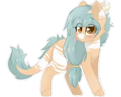 Size: 2500x2000 | Tagged: safe, artist:cinnamontee, derpibooru import, oc, oc:forest keeper, unofficial characters only, earth pony, pony, blushing, female, flower, high res, horns, mare, mouth hold, simple background, solo, transparent background