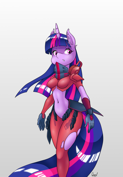 Size: 1080x1555 | Tagged: suggestive, artist:quynzel, derpibooru import, twilight sparkle, anthro, unicorn, belly button, breasts, clothes, female, mare, solo, solo female, the most biggest adventure