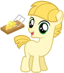 Size: 400x459 | Tagged: safe, artist:lost-our-dreams, derpibooru import, oc, oc:string cheese, unofficial characters only, earth pony, pony, colt, male, offspring, parent:cheese sandwich, parent:pinkie pie, parents:cheesepie, simple background, solo, transparent background