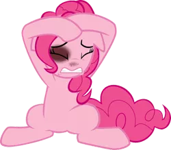 Size: 800x700 | Tagged: abuse, abuse edit, black eye, blood, bruised, cowering, derpibooru import, edit, editor:pontology, pinkiebuse, pinkie pie, scared, semi-grimdark, simple background, solo, transparent background, vector