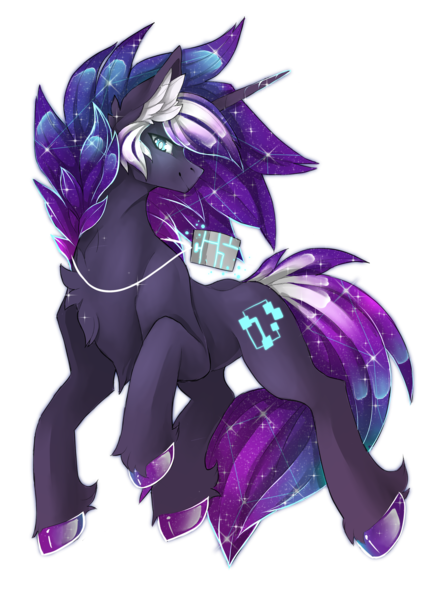 Size: 2616x3585 | Tagged: safe, artist:taiga-blackfield, derpibooru import, oc, oc:nexus, unofficial characters only, pony, unicorn, commission, hoof polish, looking at you, male, simple background, smiling, solo, stallion, transparent background