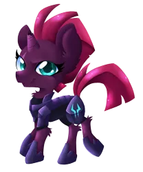 Size: 747x900 | Tagged: safe, artist:blazemizu, derpibooru import, tempest shadow, my little pony: the movie, chibi, cute, simple background, solo, tempestbetes, transparent background