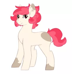 Size: 3300x3400 | Tagged: safe, artist:mah521, derpibooru import, oc, oc:chocolate apple, unofficial characters only, earth pony, pony, female, high res, mare, offspring, parent:apple bloom, parent:pipsqueak, parents:pipbloom, simple background, solo, white background