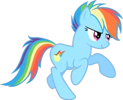 Size: 6721x5494 | Tagged: safe, artist:deyrasd, artist:flipwix, derpibooru import, oc, oc:zap apple dash, unofficial characters only, earth pony, pony, absurd resolution, alternate cutie mark, alternate hairstyle, alternate universe, earth pony rainbow dash, female, mare, race swap, short hair, simple background, solo, the flutterby effect, transparent background, vector