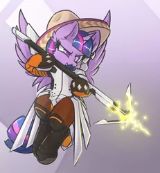 Size: 874x944 | Tagged: alicorn, artist:sapphfyr, clothes, cosplay, costume, crossover, derpibooru import, facial hair, hoof hold, mercy, mercylight, moustache, overwatch, safe, solo, sombrero, twilight sparkle, twilight sparkle (alicorn)