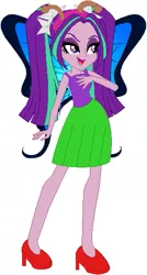 Size: 293x548 | Tagged: safe, artist:selenaede, artist:user15432, derpibooru import, aria blaze, butterfly, human, equestria girls, rainbow rocks, antenna, antennae, base used, butterfly costume, butterfly wings, clothes, costume, dress, halloween, halloween costume, high heels, holiday, humanized, shoes, tanktop, winged humanization, wings