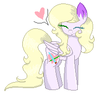 Size: 208x195 | Tagged: safe, artist:itssopanda, derpibooru import, oc, oc:feather paint, oc:panda, unofficial characters only, pegasus, pony, eyes closed, female, heart, mare, pictogram, pixel art, simple background, smiling, solo, transparent background