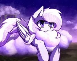 Size: 2000x1600 | Tagged: safe, artist:tangankittentail, derpibooru import, oc, oc:starstorm slumber, unofficial characters only, pegasus, pony, cloud, female, lying down, solo