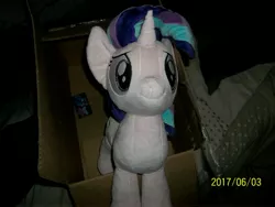 Size: 4288x3216 | Tagged: safe, artist:lilmoon, artist:lordthunder86, derpibooru import, starlight glimmer, pony, unicorn, box, cute, glimmerbetes, irl, photo, plushie, pony in a box, solo