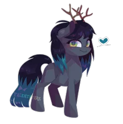 Size: 3504x3512 | Tagged: safe, artist:talentspark, derpibooru import, oc, oc:gamey doddles, unofficial characters only, crystal pony, pony, antlers, female, high res, mare, simple background, solo, transparent background