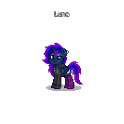 Size: 1000x1000 | Tagged: safe, derpibooru import, princess luna, alicorn, pony, pony town, clothes, ear piercing, earring, hoodie, jewelry, piercing, socks