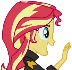 Size: 682x664 | Tagged: safe, artist:fella, derpibooru import, sunset shimmer, equestria girls, my past is not today, clothes, female, hand, jacket, leather jacket, simple background, solo, transparent background