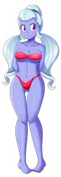 Size: 670x1930 | Tagged: suggestive, artist:the-butch-x, derpibooru import, sugarcoat, art pack:mating season, equestria girls, annoyed, arm behind back, bandeau, barefoot, belly button, bikini, breasts, busty sugarcoat, clothes, cute, feet, female, image, looking at you, png, red underwear, sexy, shy, simple background, solo, solo female, sticker, swimsuit, transparent background, unamused, underass, underwear