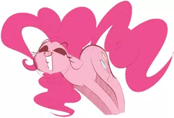 Size: 720x491 | Tagged: safe, artist:hattsy, derpibooru import, pinkie pie, pony, colored sketch, cute, diapinkes, female, grin, mare, simple background, smiling, solo, white background