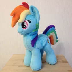 Size: 960x960 | Tagged: safe, artist:burgunzik, derpibooru import, rainbow dash, pony, irl, photo, plushie, solo