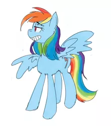 Size: 584x661 | Tagged: safe, artist:mcwhale4, derpibooru import, rainbow dash, pony, simple background, solo, white background