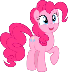 Size: 3596x3815 | Tagged: safe, artist:kojibiose, derpibooru import, pinkie pie, pony, secrets and pies, high res, raised hoof, simple background, solo, transparent background, vector