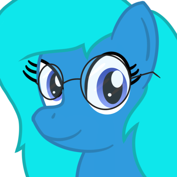 Size: 1000x1000 | Tagged: safe, artist:toyminator900, derpibooru import, oc, oc:nina dasher, unofficial characters only, pony, bust, glasses, simple background, smiling, solo, transparent background