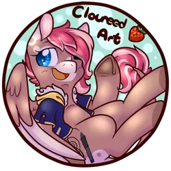 Size: 1000x1000 | Tagged: safe, artist:cloureed, derpibooru import, oc, oc:strawberry breeze, unofficial characters only, pegasus, pony, long tail, solo