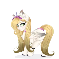 Size: 4000x4000 | Tagged: safe, artist:silent-shadow-wolf, derpibooru import, oc, oc:angel thorn, unofficial characters only, pegasus, pony, absurd resolution, art trade, collar, female, mare, simple background, smiling, solo, spiked collar, transparent background