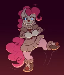 Size: 3100x3600 | Tagged: safe, artist:whitepone, derpibooru import, pinkie pie, earth pony, pony, clothes, clown, crossover, female, it, looking at you, mare, nightmare fuel, pennywise, pinkiewise, solo