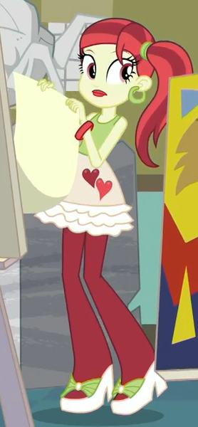 Size: 321x694 | Tagged: safe, derpibooru import, screencap, rose heart, a queen of clubs, equestria girls, equestria girls series, background human, cropped, solo