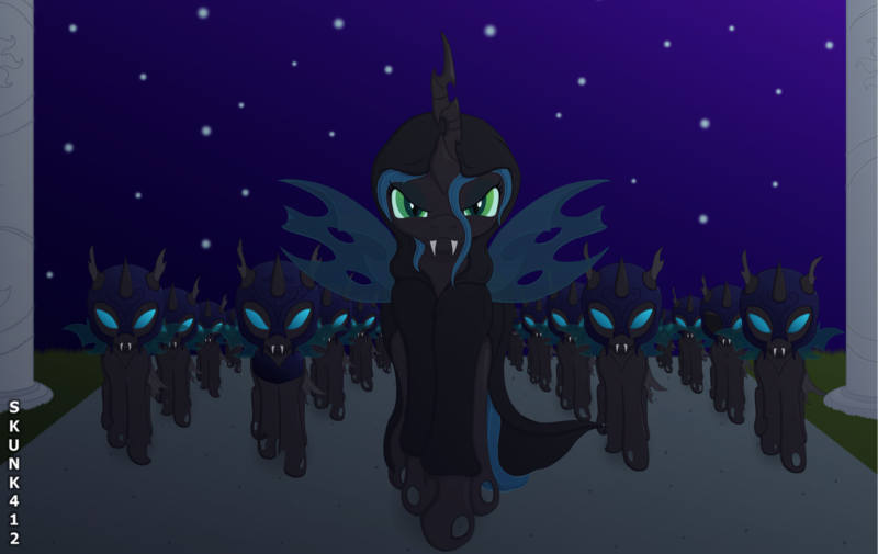 Size: 800x505 | Tagged: anakin skywalker, artist:skunk412, changeling, darth vader, derpibooru import, order 66, queen chrysalis, revenge of the sith, safe, star wars