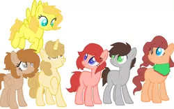 Size: 2145x1335 | Tagged: safe, artist:shoto, derpibooru import, oc, oc:casey tucker, oc:drew marsh, oc:grace stevens, oc:kayla cartman, oc:rose turner, oc:scout mccormick, ponified, unofficial characters only, earth pony, pegasus, pony, unicorn, bandana, base used, blank flank, female, freckles, heterochromia, magical gay spawn, magical lesbian spawn, male, mare, ms paint, non-mlp oc, oc six, offspring, offspring from another series, parent:bebe stevens, parent:butters stotch, parent:clyde donovan, parent:craig tucker, parent:eric cartman, parent:heidi turner, parent:kenny mccormick, parent:kyle broflovski, parent:red, parent:stan marsh, parent:tweek tweak, parent:wendy testaburger, parents:bendy, parents:bunny, parents:creek, parents:heired, parents:kyman, parents:styde, ponified oc, south park, stallion