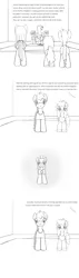 Size: 1196x4197 | Tagged: safe, artist:dsb71013, derpibooru import, oc, oc:maplejack, oc:misty monsoon, oc:night cap, oc:rhapsody, unofficial characters only, gryphon, clothes, comic, daydream, foal, monochrome, tight clothing