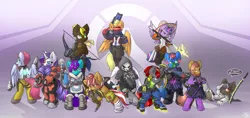 Size: 4700x2210 | Tagged: alicorn, arrow, artist:sapphfyr, bow and arrow, bow (weapon), crossover, derpibooru import, genji (overwatch), group, gun, hanzo (overwatch), junkrat, lucio, mercy, oc, oc:cupid strike, oc:dark horse, oc:jonas darkmane, oc:kamii, oc:mesme rize, oc:twilight aqua, oc:vengeful strudel, overwatch, rarity, safe, soldier 76, sword, torbjorn, tracer, tracer's butt pose, twilight sparkle, twilight sparkle (alicorn), weapon, widowmaker