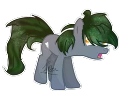 Size: 1945x1512 | Tagged: safe, artist:emerald-bliss, derpibooru import, oc, oc:mark, unofficial characters only, earth pony, pony, alternate mane color, male, simple background, solo, stallion, transparent background