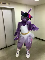 Size: 3024x4032 | Tagged: 2017, alicorn, ballerina, ballet, clothes, cosplay, costume, derpibooru import, fursuit, irl, japan ponycon, leotard, photo, safe, tutu, twilarina, twilight sparkle, twilight sparkle (alicorn)