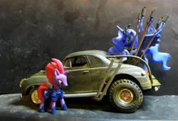 Size: 3107x2128 | Tagged: 41 plymouth, artist:lonewolf3878, car, derpibooru import, irl, mad max, mad max fury road, model, my little pony: the movie, photo, princess luna, safe, tempest shadow, toy