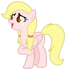 Size: 1076x1152 | Tagged: safe, artist:cutiesparkle, derpibooru import, oc, oc:buttercup, unofficial characters only, pegasus, pony, female, freckles, mare, offspring, parent:big macintosh, parent:fluttershy, parents:fluttermac, simple background, solo, transparent background