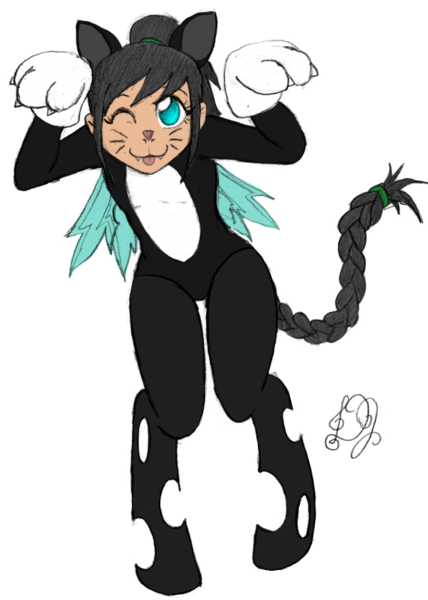 Size: 571x800 | Tagged: alternate version, artist:dj-black-n-white, clothes, costume, derpibooru import, edit, halloween, holiday, oc, oc:mistake, offspring, parent:queen chrysalis, safe, satyr, simple background, transparent background, unofficial characters only