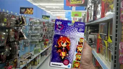 Size: 1280x720 | Tagged: safe, artist:dwayneflyer, derpibooru import, sunset shimmer, equestria girls, doll, epic fail, equestria girls minis, fail, legit, merchandise, starscream, this is bad comedy, toy, transformers, walmart, wrong name, you had one job