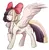 Size: 1415x1444 | Tagged: safe, artist:1an1, derpibooru import, songbird serenade, pegasus, pony, my little pony: the movie, bow, female, floppy ears, hair bow, image, mare, one leg raised, open mouth, png, simple background, solo, spread wings, white background, wings