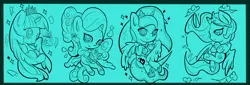 Size: 3000x1024 | Tagged: alicorn, artist:kumikoponylk, book, chibi, derpibooru import, heart, moon, princess, princess cadance, princess celestia, princess flurry heart, princess luna, safe, stars, sun, twilight sparkle, twilight sparkle (alicorn)