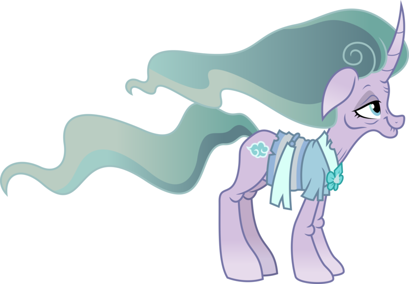 Size: 9186x6400 | Tagged: safe, artist:parclytaxel, derpibooru import, mistmane, pony, unicorn, campfire tales, .svg available, absurd resolution, clothes, curved horn, ethereal mane, female, mare, old, simple background, solo, transparent background, vector