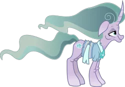 Size: 9186x6400 | Tagged: safe, artist:parclytaxel, derpibooru import, mistmane, pony, unicorn, campfire tales, .svg available, absurd resolution, clothes, curved horn, ethereal mane, female, mare, old, simple background, solo, transparent background, vector
