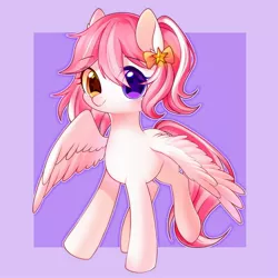 Size: 2000x2000 | Tagged: safe, artist:leafywind, derpibooru import, oc, oc:custard, unofficial characters only, pegasus, pony, abstract background, female, heterochromia, mare, solo