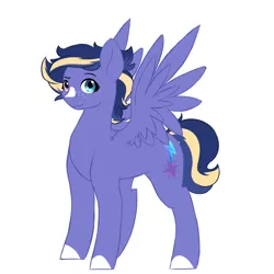 Size: 4000x4000 | Tagged: safe, artist:mah521, derpibooru import, oc, oc:bright star, unofficial characters only, pegasus, pony, absurd resolution, female, mare, offspring, parent:sunburst, parent:twilight sparkle, parents:twiburst, simple background, solo, white background