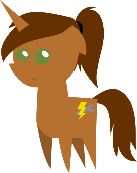 Size: 3663x4604 | Tagged: safe, artist:coppercore, artist:jerick, derpibooru import, oc, oc:coppercore, unofficial characters only, unicorn, male, paper pony, ponytail, simple background, solo, stallion, transparent background, vector