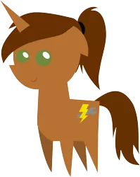Size: 3663x4604 | Tagged: safe, artist:coppercore, artist:jerick, derpibooru import, oc, oc:coppercore, unofficial characters only, unicorn, male, paper pony, ponytail, simple background, solo, stallion, transparent background, vector