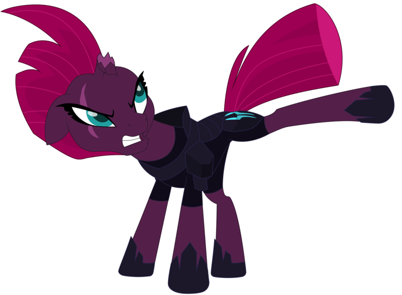 Size: 6261x4591 | Tagged: safe, artist:ejlightning007arts, derpibooru import, tempest shadow, unicorn, my little pony: the movie, absurd resolution, armor, broken horn, female, kicking, mare, simple background, solo, transparent background, vector