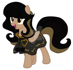 Size: 1024x973 | Tagged: safe, artist:magicdarkart, derpibooru import, oc, unofficial characters only, pegasus, pony, clothes, dress, female, mare, simple background, solo, transparent background, watermark