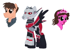 Size: 2716x1929 | Tagged: safe, artist:edcom02, artist:jmkplover, derpibooru import, ponified, pony, antman, cassandra lang, jewelry, marvel, scott lang, stature, tiara