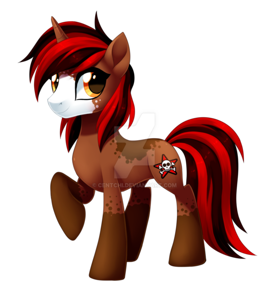 Size: 1024x1113 | Tagged: safe, artist:centchi, derpibooru import, oc, oc:fire star, unofficial characters only, unicorn, male, raised hoof, simple background, solo, stallion, transparent background, watermark