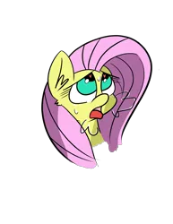 Size: 2501x3236 | Tagged: safe, artist:comet0ne, derpibooru import, fluttershy, pegasus, pony, ahegao, bust, digital art, ear fluff, female, heart eyes, heavy breathing, looking at you, looking up, looking up at you, mare, open mouth, panting, simple background, sketch, solo, sweat, tongue out, transparent background, wingding eyes